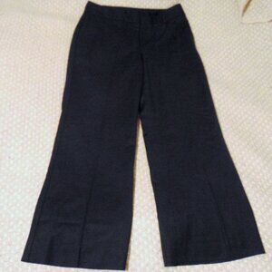 Wool-Blend Wide Leg Dress Pants 10 Lined Quiet Luxury Career Dark Academia